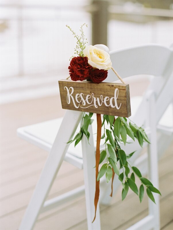 wedding reserved sign