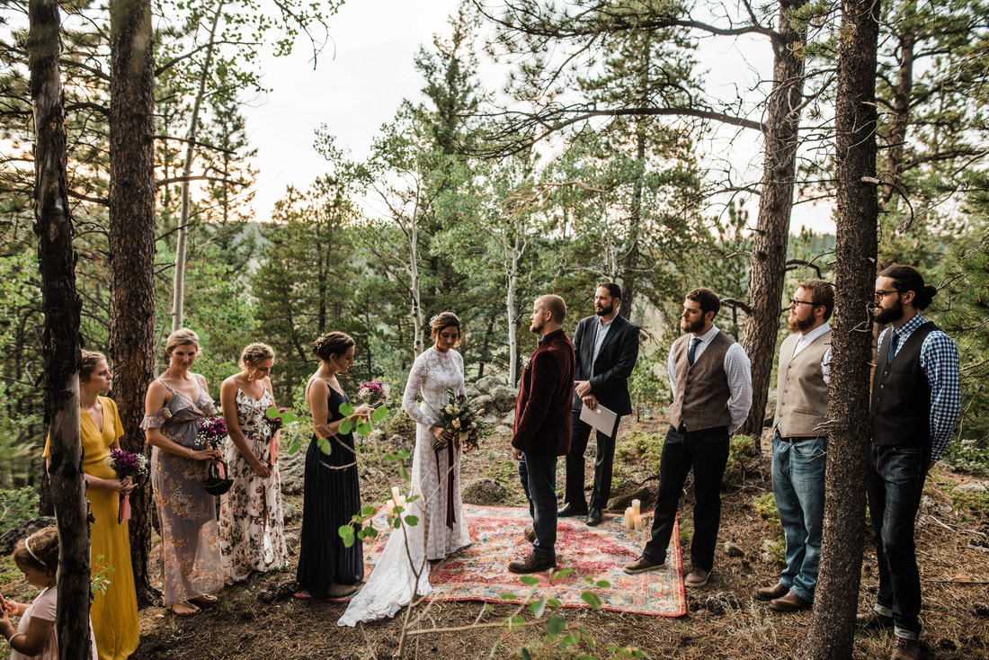 colorado mountain elopement in forest