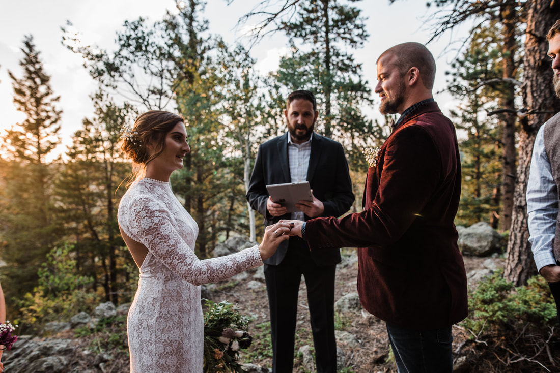 mountain wedding ceremony elopement