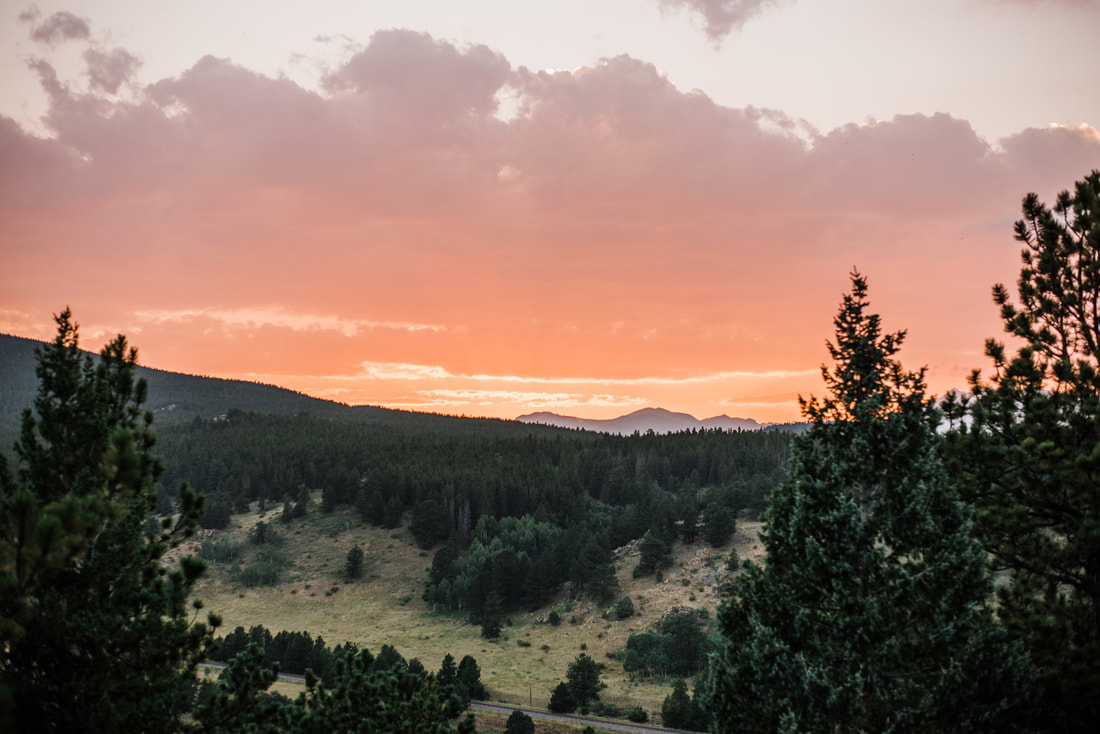 sunset colorado mountains