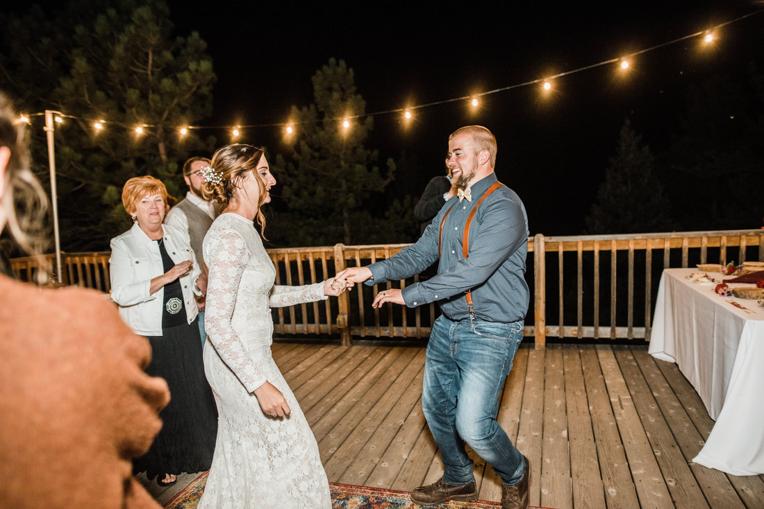bride and groom dancing elopement