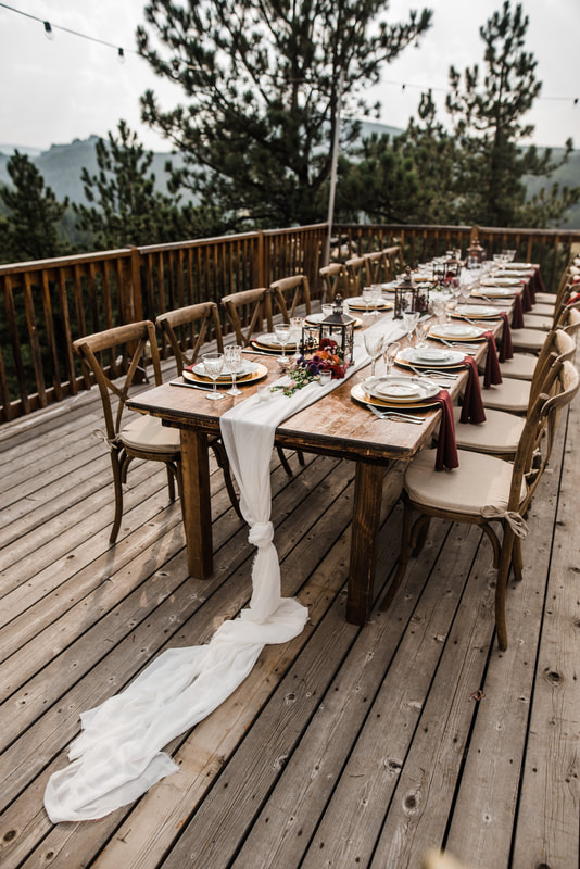 farm table wedding mountain elopement