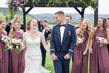 military wedding at crooked willow farms