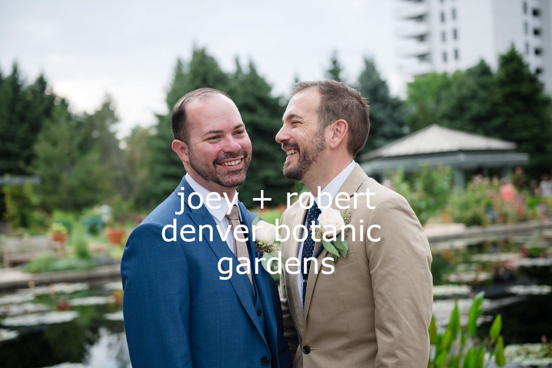 gay wedding at denver botanic gardens